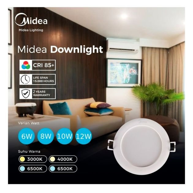 spot-led-encastrable-rond-18w---6''--midea-mdl-dl60r18w-03---6500k---cadre-blanc