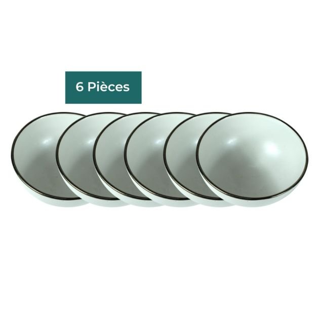 service-de-table-19-pièces-résistant---wy-(design-aisha)---6-grandes-assiettes-rondes-27-cm---6-assiettes-à-dessert-20-cm---6-bols-14-cm---1-plateau---céramique-grès---beige-avec-bordure-argenté