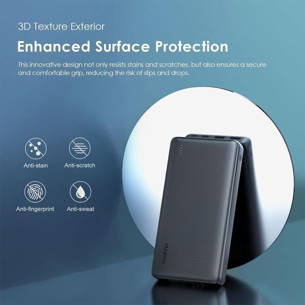 powerbank---oraimo-traveler-15-opb-p1201p---20000mah---charge-de-15-watts---type-c-bidirectionnel---torche-intégrée---garantie-3-mois