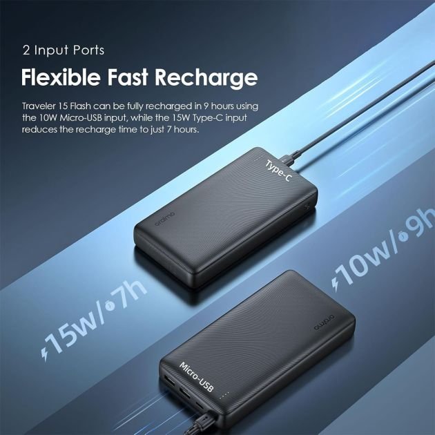 powerbank---oraimo-traveler-15-opb-p1201p---20000mah---charge-de-15-watts---type-c-bidirectionnel---torche-intégrée---garantie-3-mois