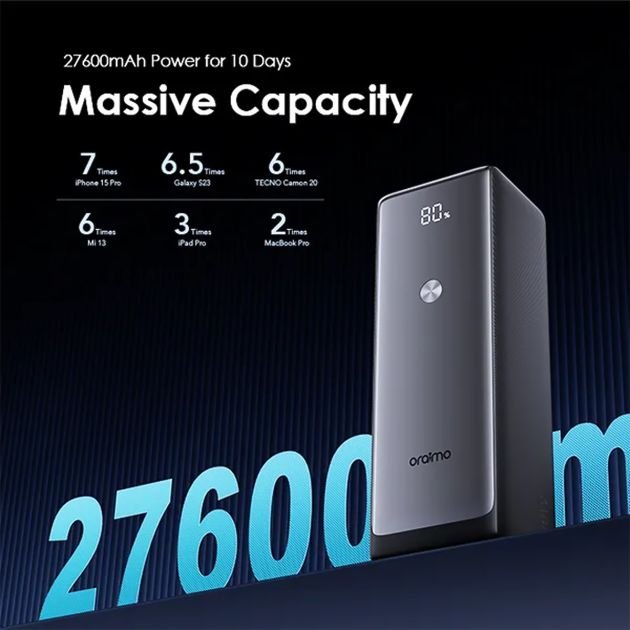 power-bank---oraimo-powerjet-130-opb-727sq---27600-mah---130-w---recharge-de-laptop---affichage-numérique-intelligent-696a574f6df5f