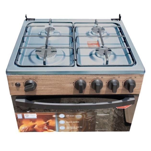 cuisiniere-a-gaz-midea-in619-60x60-cm-4-feux-four-70-litres-allumage-electrique-grill-minuterie-bois-garantie-6-mois-7855