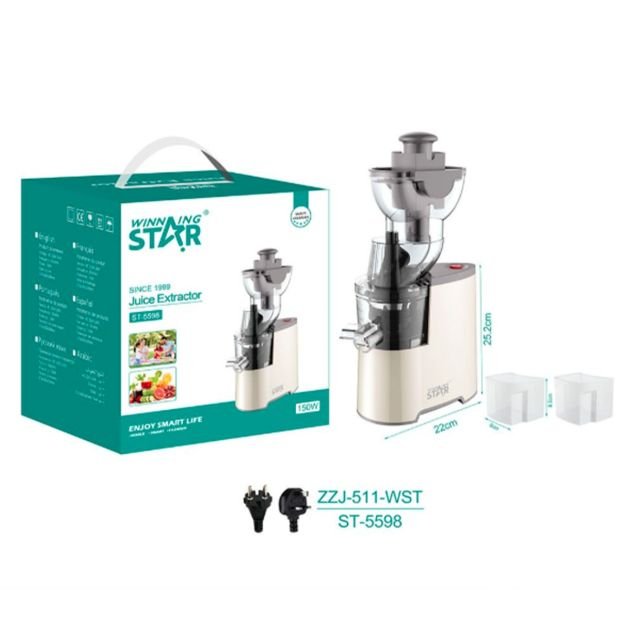 extracteur-de-jus-electrique-winning-star-st-5598-150w-300-ml-haut-rendement-avec-pulpe-seche-preserve-les-nutriments-compact-garantie-6-mois-8175