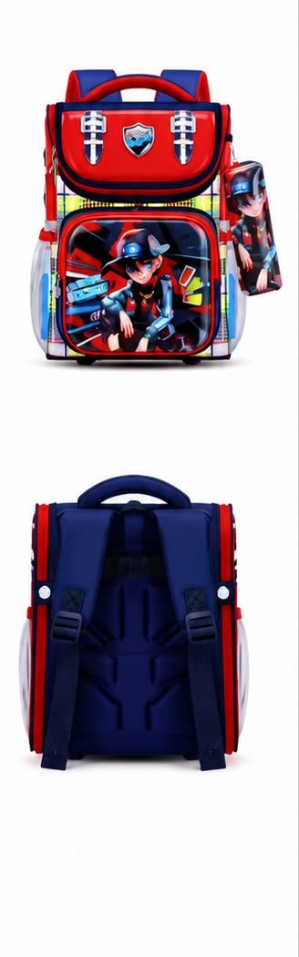 sac-a-dos-enfant-heros-mecanique-rouge-bleu-avec-trousse-8206