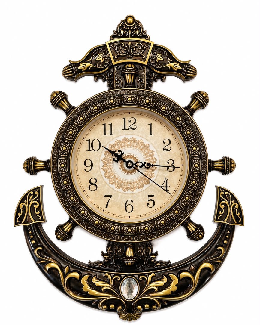 horloge-murale-ornementale-style-gouvernailancre-marine-8253