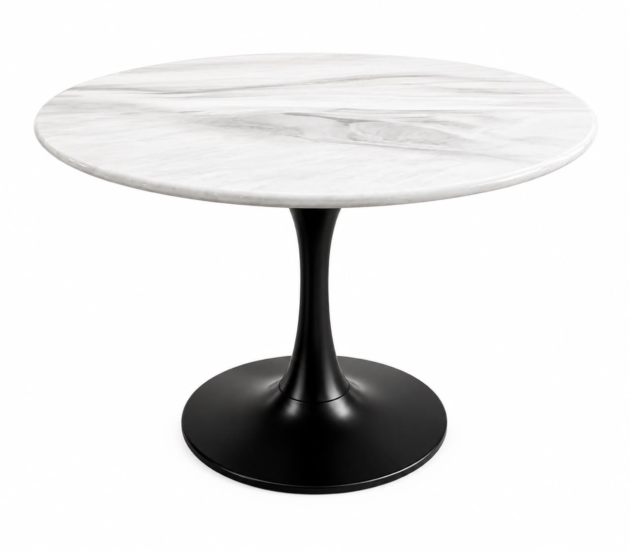 table-ronde-design-tulipe-effet-marbre-blanc-pied-noir-8342