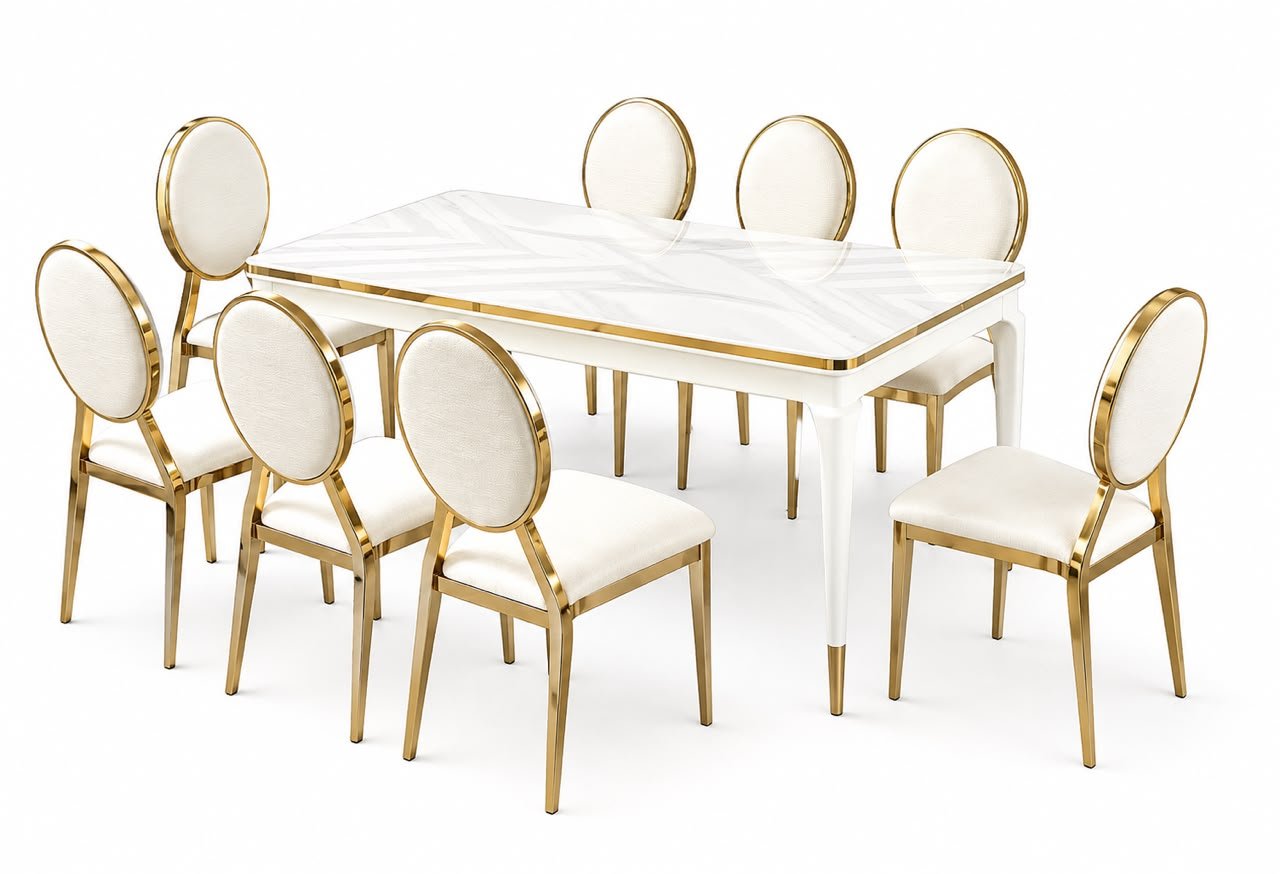 ensemble-table-a-manger-8-chaises-medaillon-dore-blanc-et-or-8346