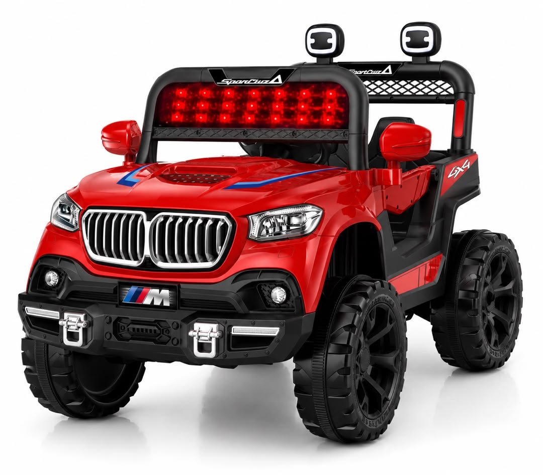 voiture-electrique-enfant-style-pick-up-tout-terrain-rouge-8361