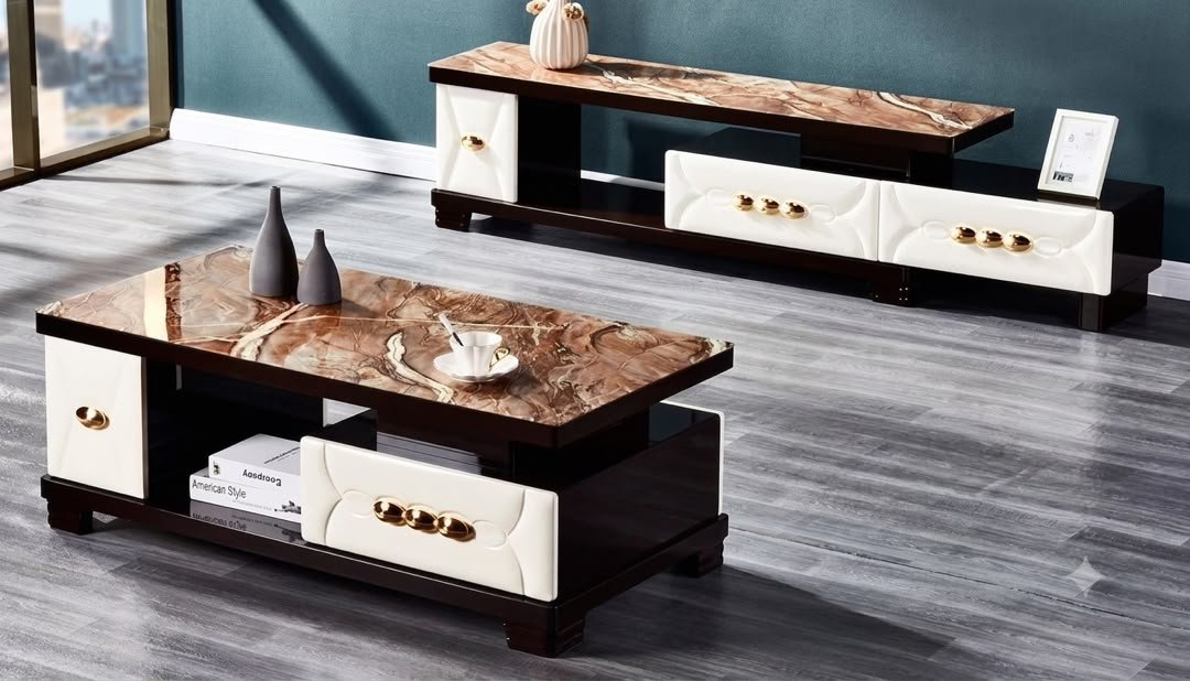 ensemble-table-basse-et-meuble-tv-finition-marbre-marron-et-details-dores-8425