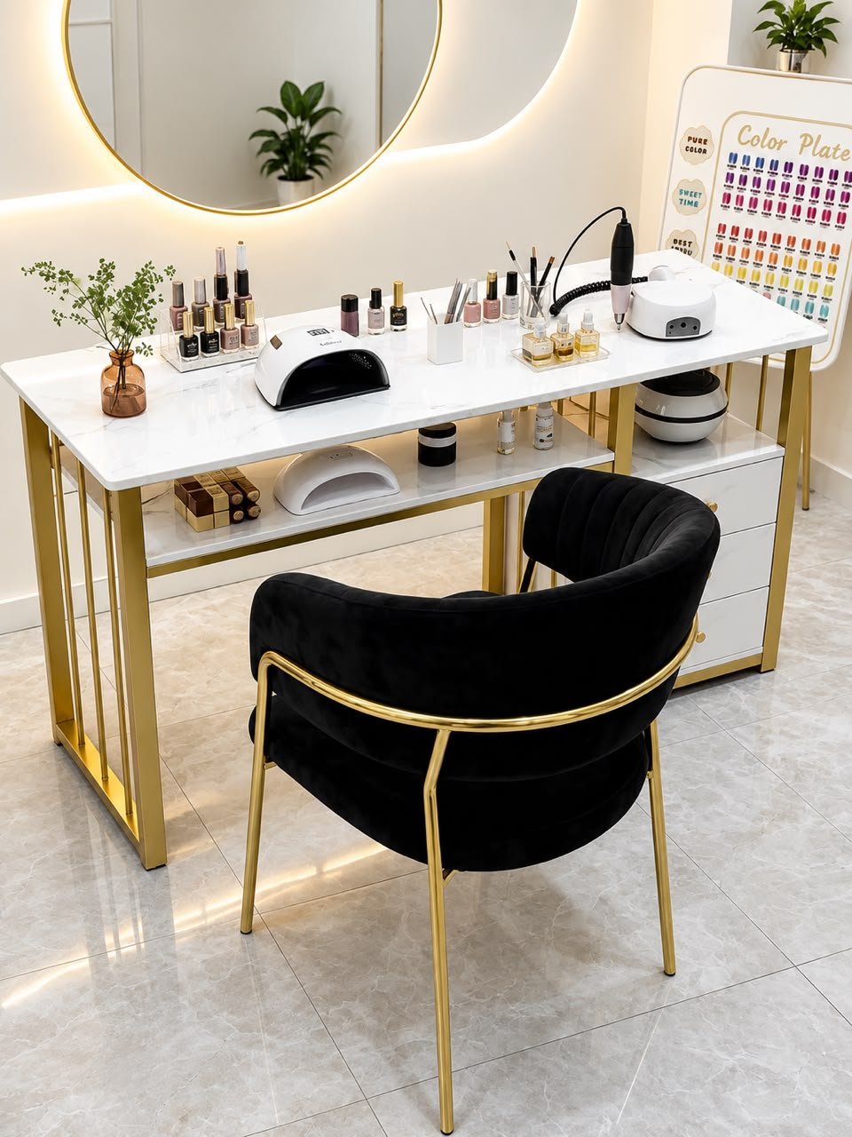 table-de-manucure-marbre-et-dore-avec-rangement-integre-8452