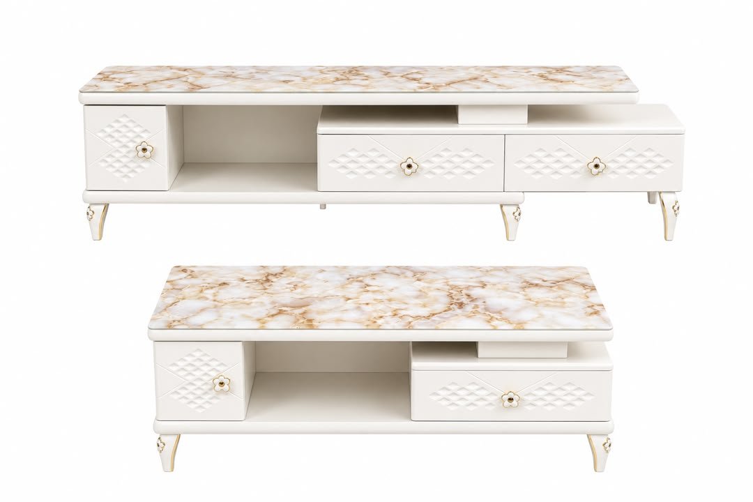 ensemble-meuble-tv-et-table-basse-blanc-marbre-dore-8475