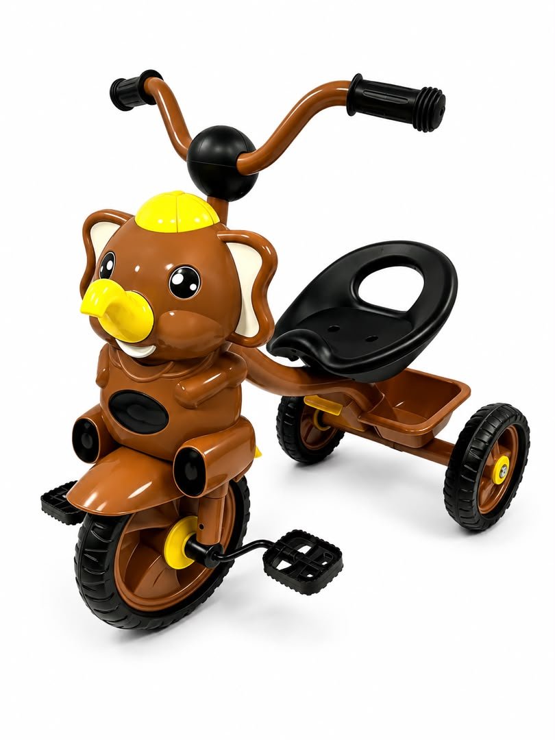 tricycle-enfant-elephant-marron-jaune-8479