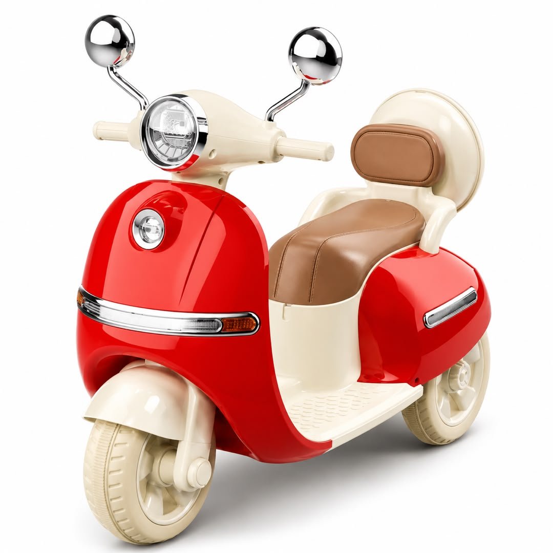 scooter-electrique-enfant-vintage-rouge-creme-8485