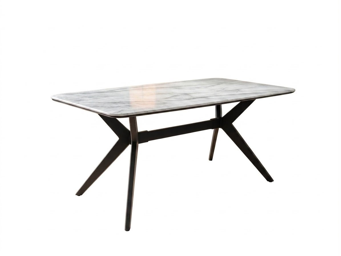 table-rectangulaire-marbre-blanc-pietement-croise-design-8487