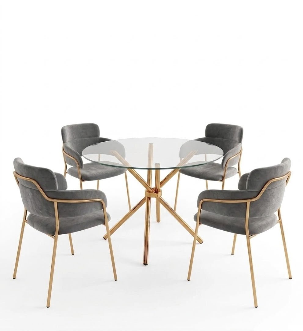 ensemble-table-a-manger-ronde-et-4-chaises-plateau-verre-velours-gris-8521