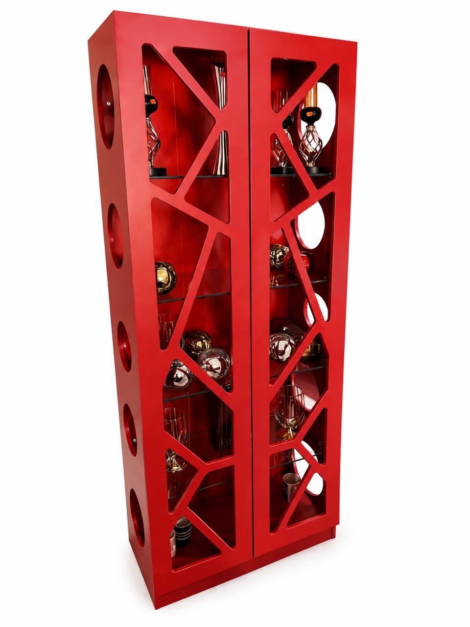 vitrine-haute-design-rouge-a-portes-graphiques-8597