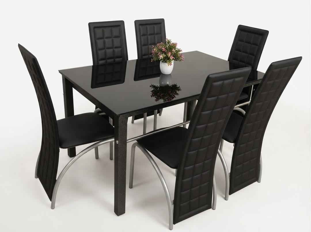 ensemble-table-a-manger-verre-noir-chaises-matelassees-6-chaises-8682