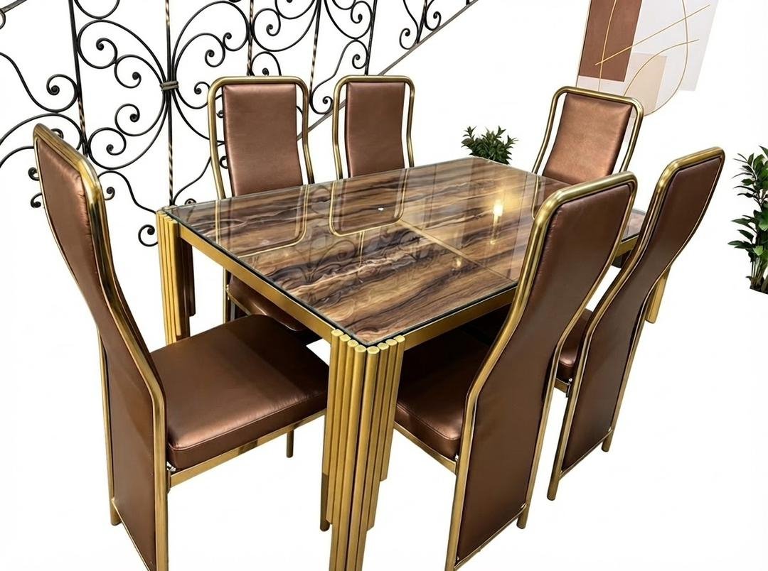 ensemble-table-a-manger-marbre-brun-dore-chaises-cuivrees-6-chaises-8684