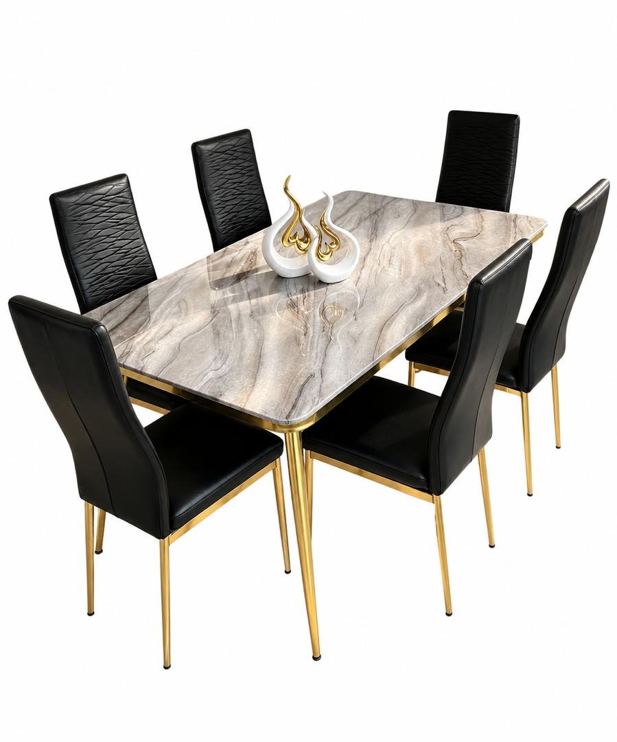 ensemble-table-a-manger-marbre-beige-chaises-noires-dorees-6-chaises-8696