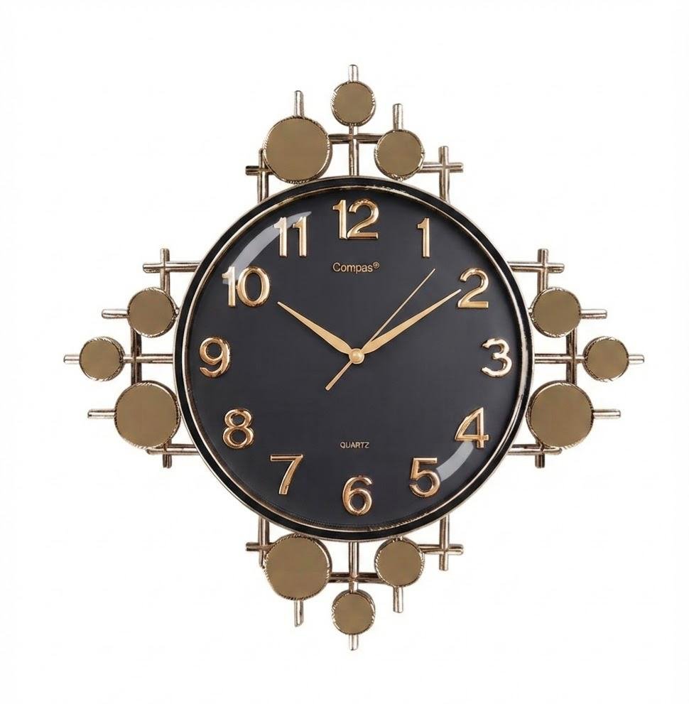 horloge-murale-design-cadran-noir-cadre-dore-geometrique-8708