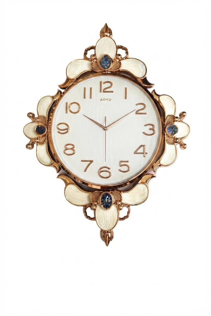 horloge-murale-baroque-ivoire-or-pierres-bleues-8716