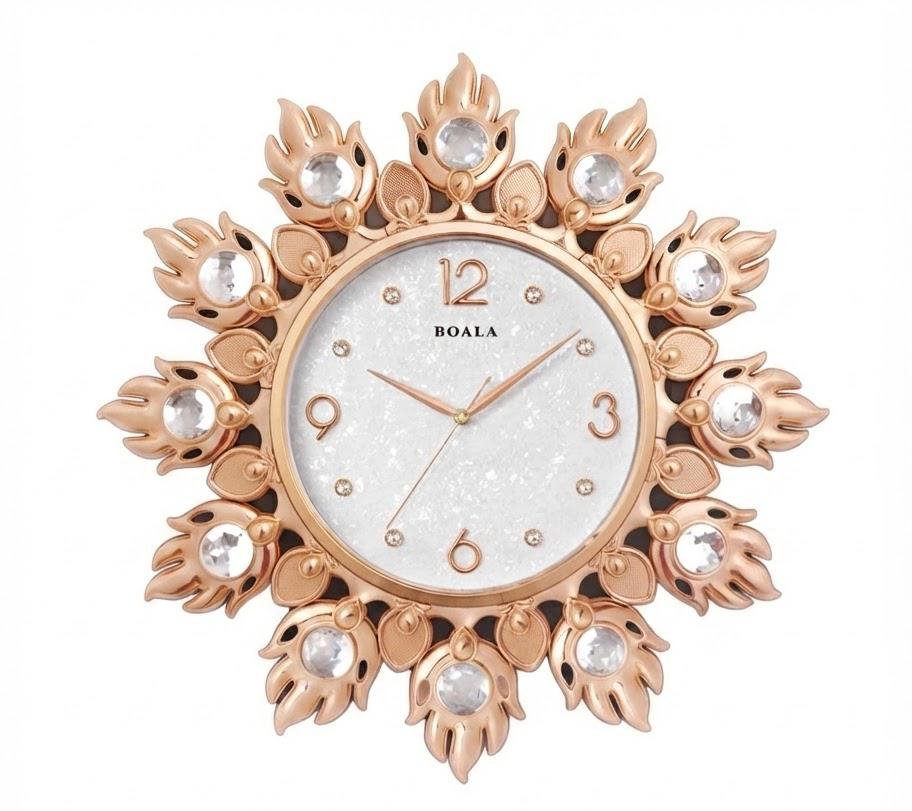 horloge-murale-soleil-dore-rose-strass-8718