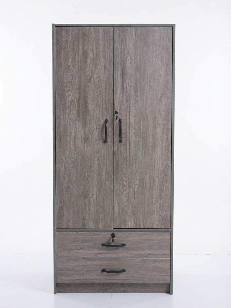 armoire-2-portes-2-tiroirs-effet-bois-grise-fermeture-a-cle-8728