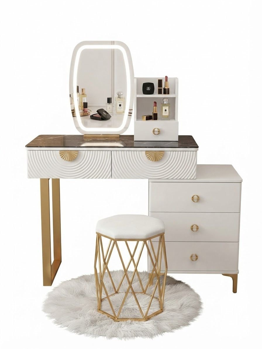 coiffeuse-design-plateau-marbre-et-finitions-dorees-avec-miroir-led-8775