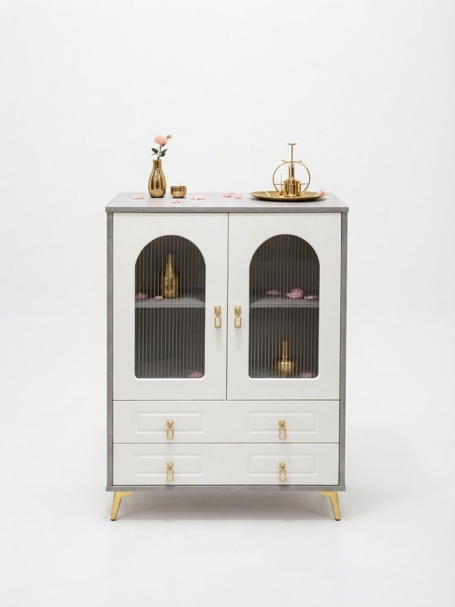 buffet-vaisselier-gris-et-blanc-avec-portes-vitrees-cintrees-et-finitions-dorees-8787