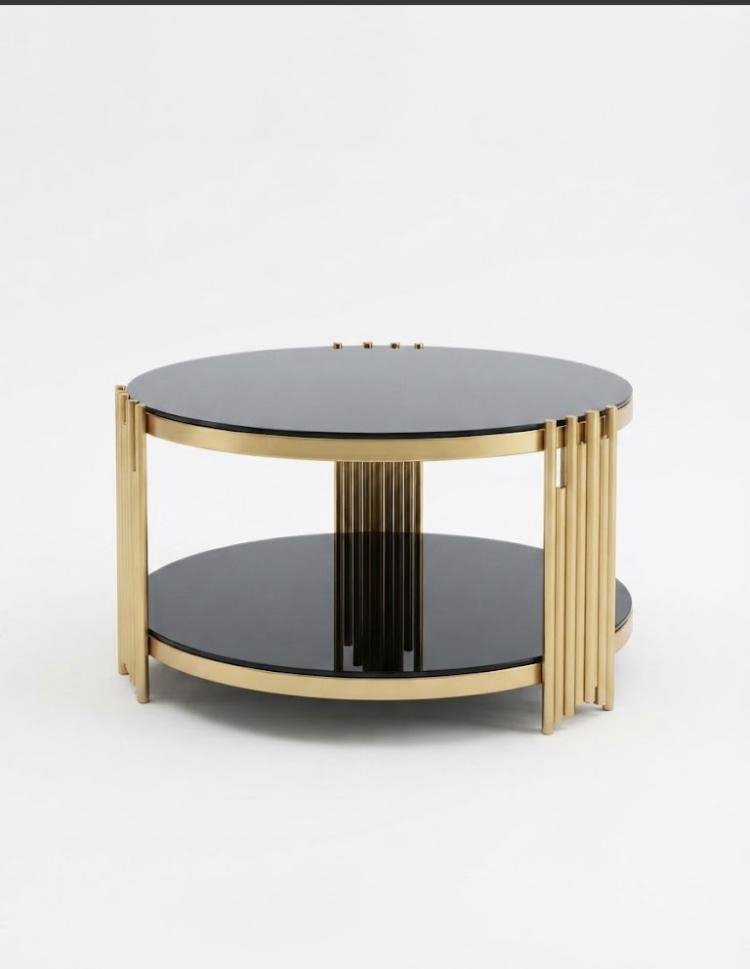 table-basse-ronde-double-plateau-verre-noir-et-pieds-dores-multiples-8796