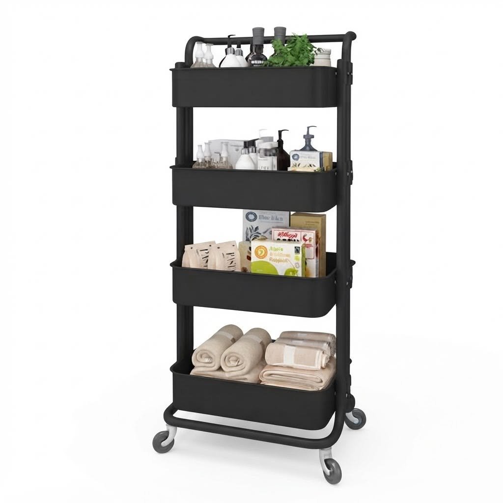chariot-de-rangement-mobile-4-niveaux-noir-8831