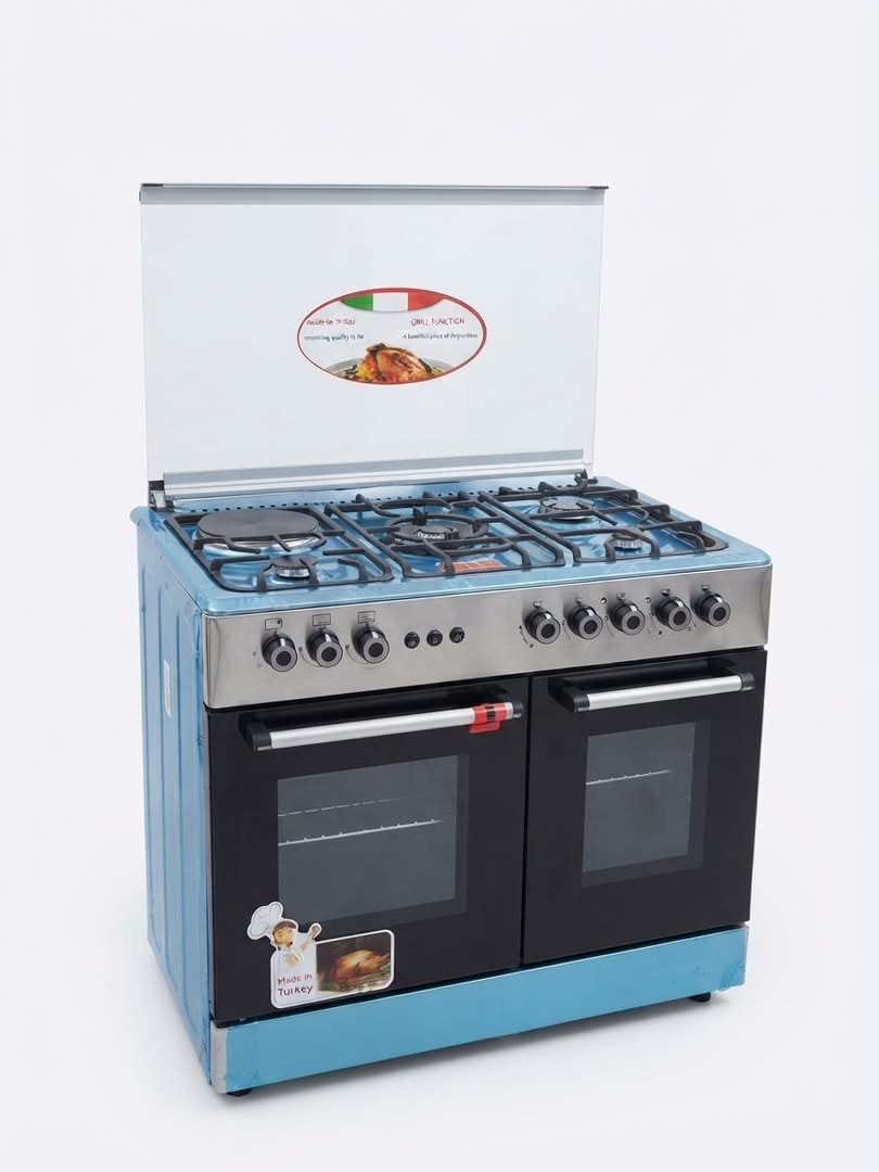 cuisiniere-gaziniere-5-feux-double-four-bleu-8848