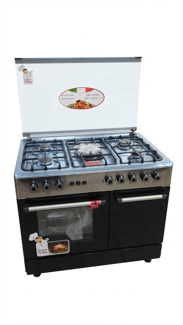 cuisiniere-gaziniere-5-feux-double-four-noir-8850