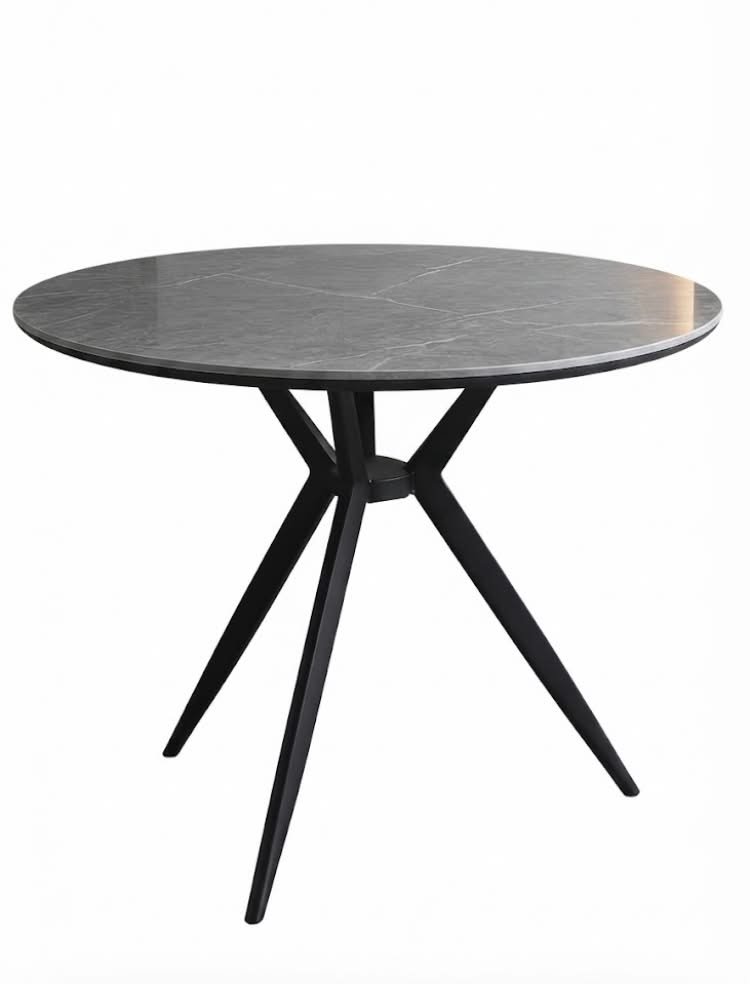 table-a-manger-ronde-plateau-marbre-gris-pietement-araignee-noir-8981