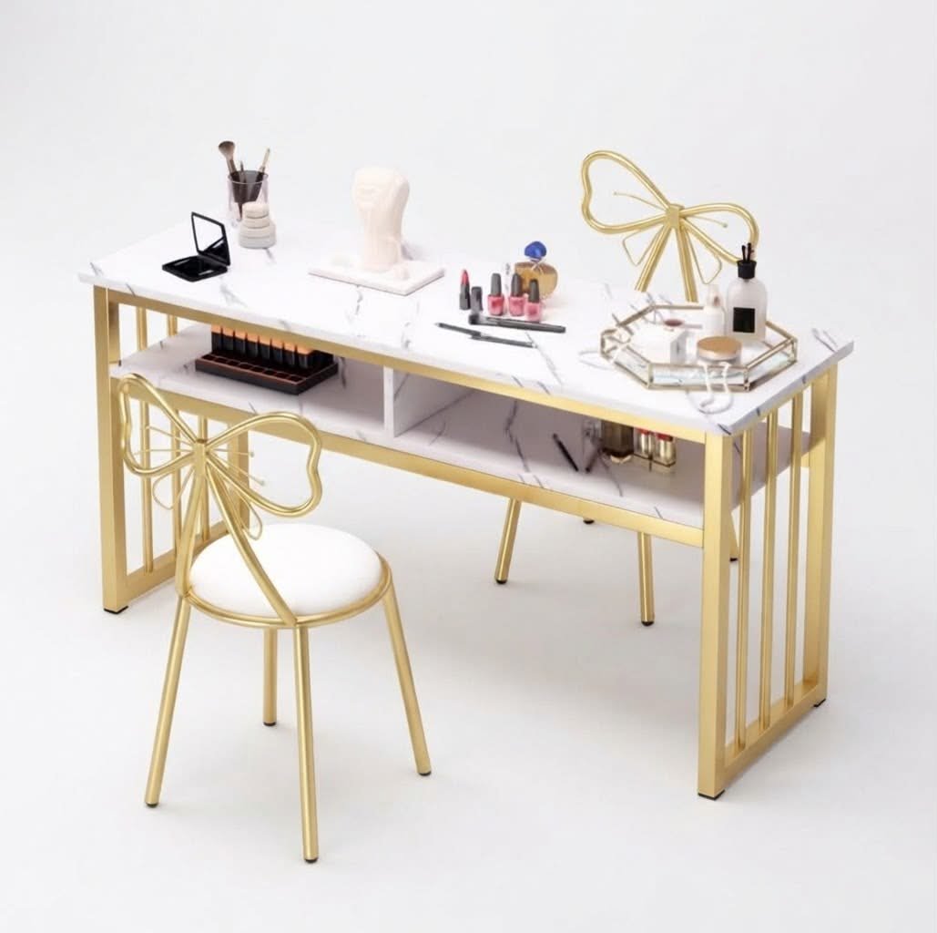 coiffeuse-design-plateau-marbre-structure-doree-avec-chaise-assortie-8982