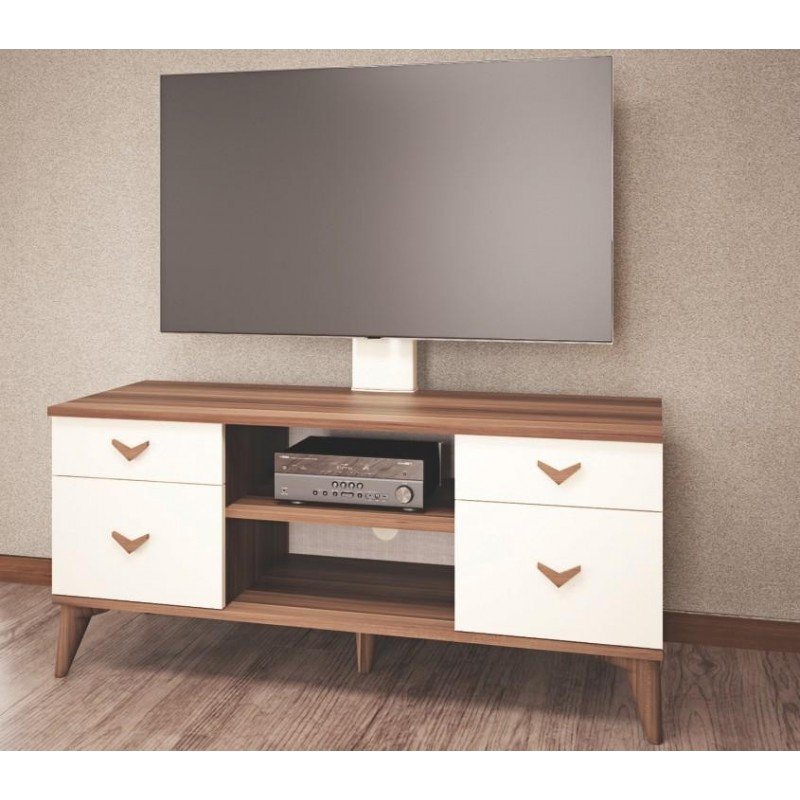 meuble-tv-moderne---bois-latté-perla---8811-120s--avec-accroche-écran---blanc-et-belge