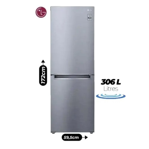 réfrigérateur-combiné-lg---gc-b399nljm---306-litres---gris---garantie-12mois