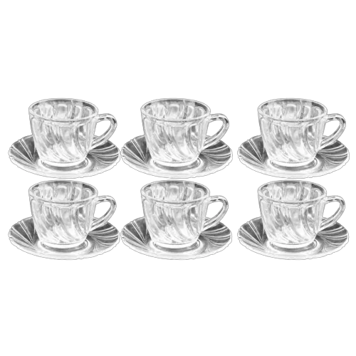 jeu-de-tasses-et-sous-tasses-en-verre-12-pièces---mi-01ab---pyramid-glass