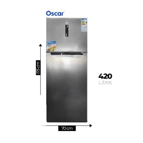 réfrigérateur-combiné-oscar---420-litres---osc-fc254---gris---nofrost---garantie-6-mois