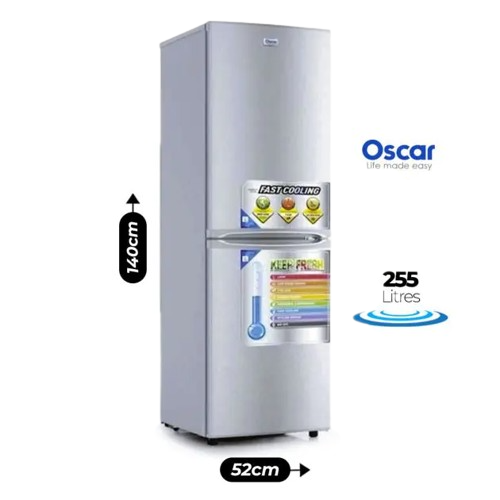 réfrigérateur-combiné-oscar---255-litres---osc-r255s---gris---garantie-6-mois
