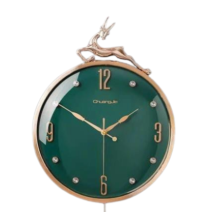 horloge-nordique-au-design-moderne,-décoration-de-salon---vert.