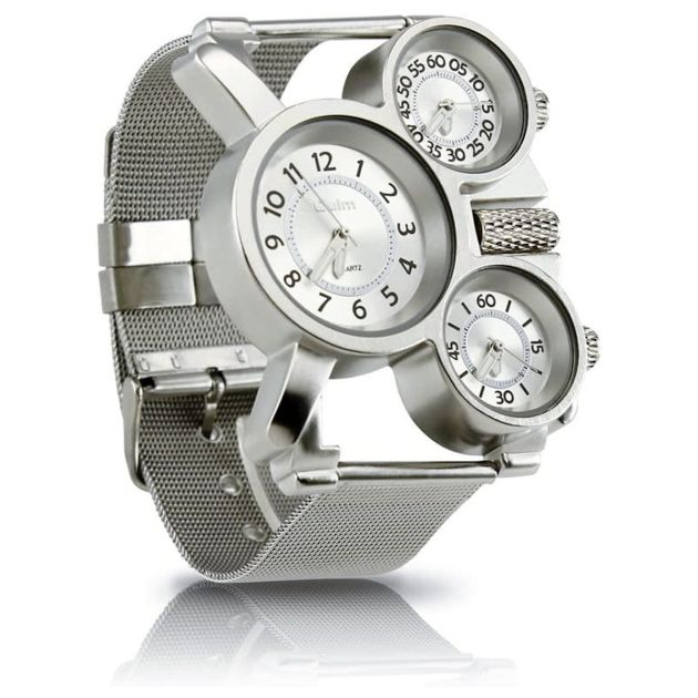 montre-à-horloge---quartz-militaire---bracelet-analogique-+-acier-inoxydable-en-maille-métallique-durable