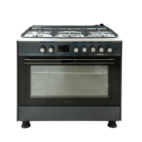 cuisinière-à-gaz---super-flame---full-option---5-feux---60-x-90-cm---sf-fg9502gbza---grand-four---avec-panneau-de-commande-numérique---gris-foncé---garantie-6-mois