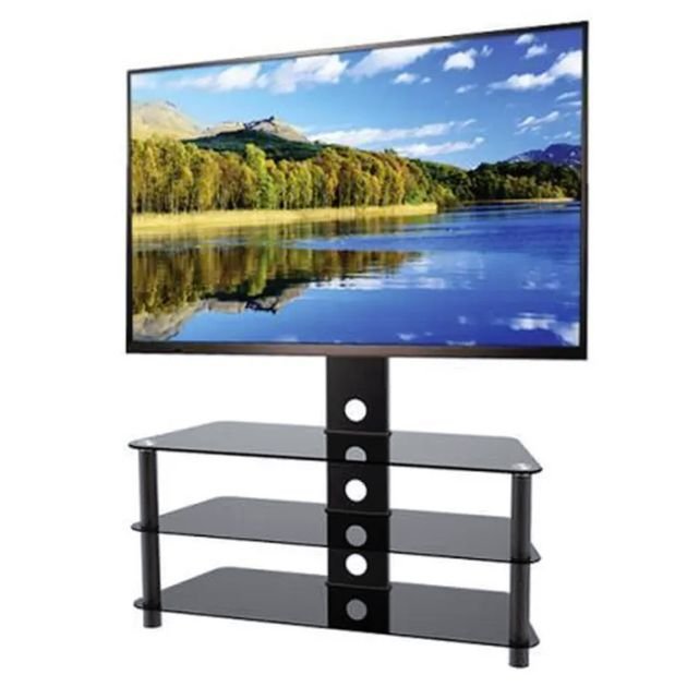 meuble-tv---rockstar---k-1711-110-s---en-verre---avec-support-pour-téléviseur-max-55-pouces---noir