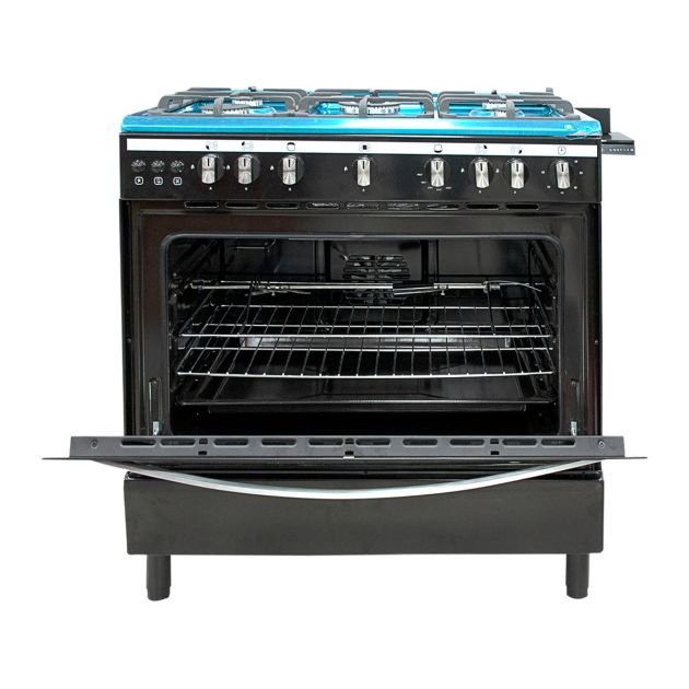 cuisinière-à-gaz-fiabtec---full-option---ft-f900-ss430-black---5-feux---60-x-90-cm---grand-four---noir---garantie-6-mois