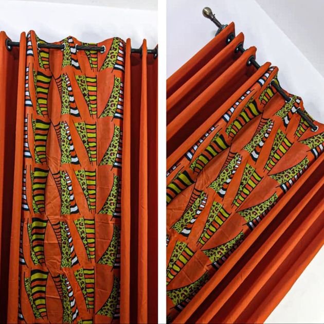 lot-de-2-rideaux-africain-occultant-(lourd)-&-voilage-transparent---couleur-orange-mixte