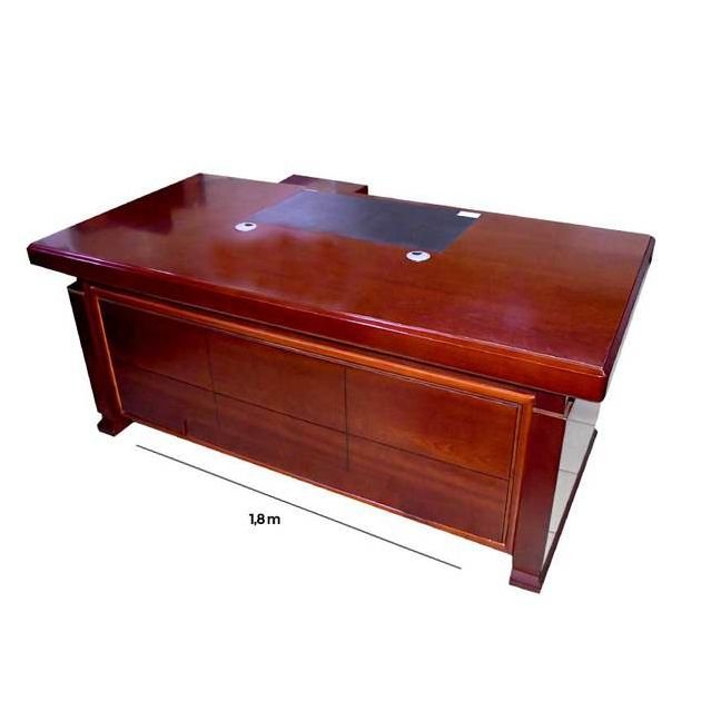 table-de-bureau---vernis---1.8metre---2-tiroirs