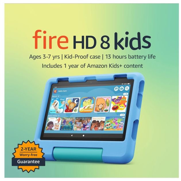 tablette-amazon-fire-hd-8-kids-3-à-7-ans---32go---2go-ram---8-pouces---tablette-pour-enfants-contenu-sans-publicité-avec-contrôle-parental---garantie-12-mois