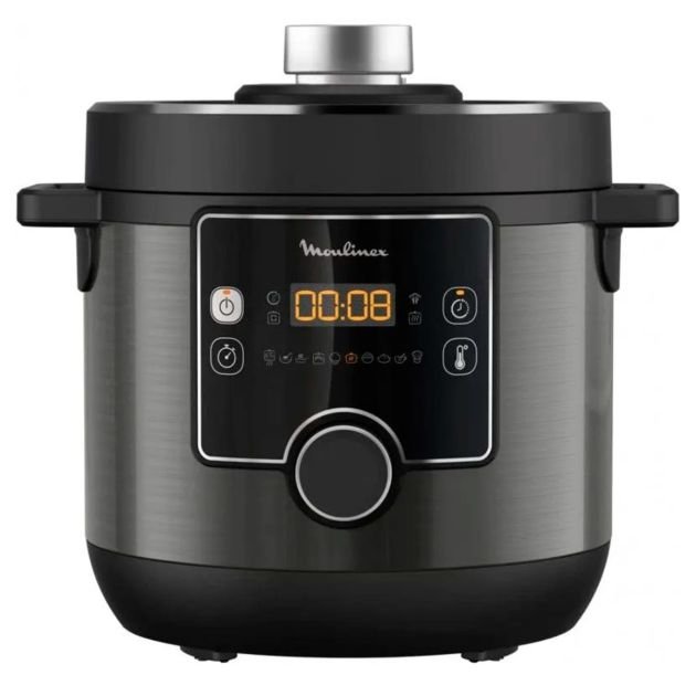 multi-cuiseur-haute-pression-et-friteuse-sans-huile---turbo-cuisine---moulinex---ce778810---1450-watts---7,6-litres---noir---garantie-3-mois
