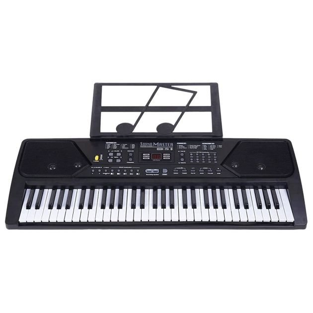 piano-à-clavier-musical-de-61-touches---écran-led,-bluetooth,-radio-fm,-lecteur-mp3